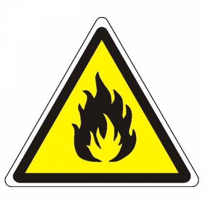 Výstraha požáru nebezpečných látek 15 x 15